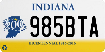 IN license plate 985BTA