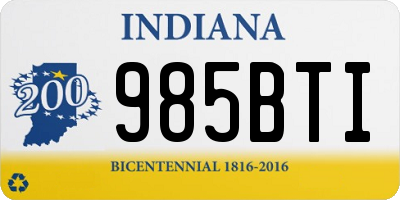 IN license plate 985BTI