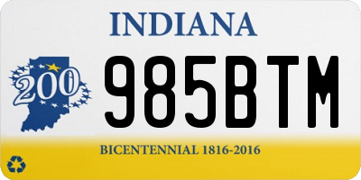 IN license plate 985BTM