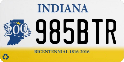 IN license plate 985BTR