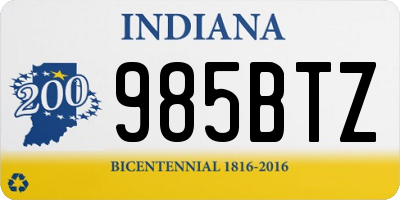 IN license plate 985BTZ