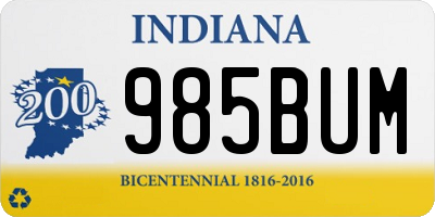 IN license plate 985BUM