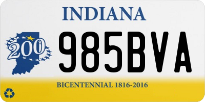 IN license plate 985BVA