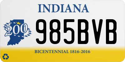 IN license plate 985BVB