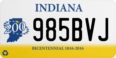 IN license plate 985BVJ