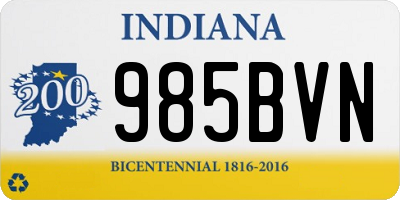 IN license plate 985BVN