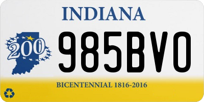 IN license plate 985BVO
