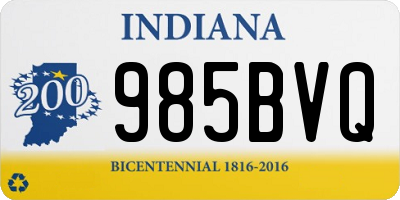 IN license plate 985BVQ