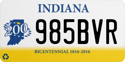 IN license plate 985BVR