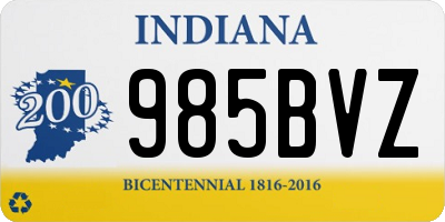 IN license plate 985BVZ