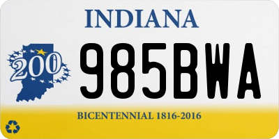 IN license plate 985BWA