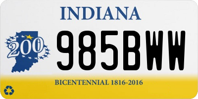IN license plate 985BWW