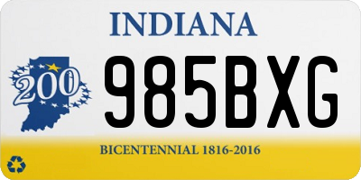 IN license plate 985BXG