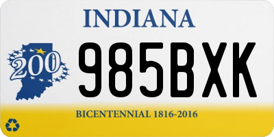 IN license plate 985BXK