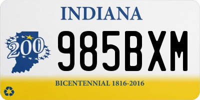 IN license plate 985BXM