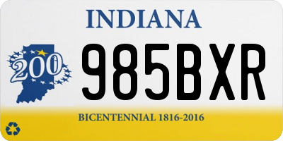 IN license plate 985BXR