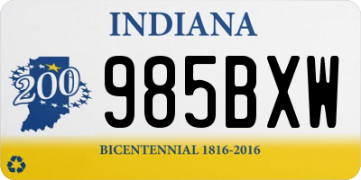 IN license plate 985BXW