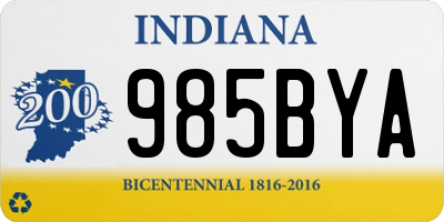 IN license plate 985BYA