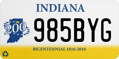 IN license plate 985BYG