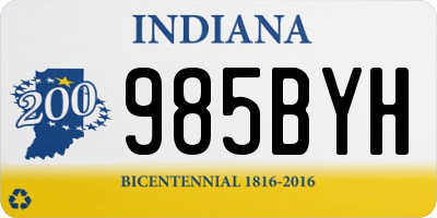IN license plate 985BYH