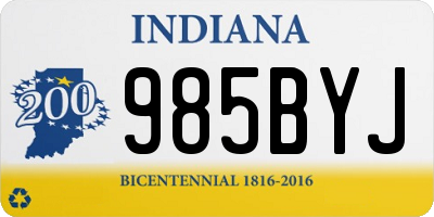 IN license plate 985BYJ