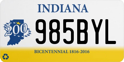 IN license plate 985BYL