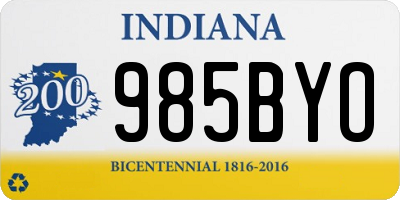 IN license plate 985BYO