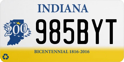 IN license plate 985BYT