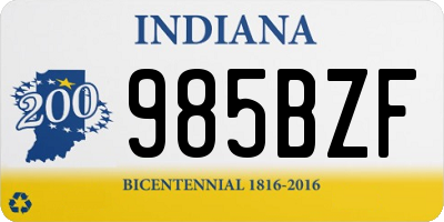 IN license plate 985BZF