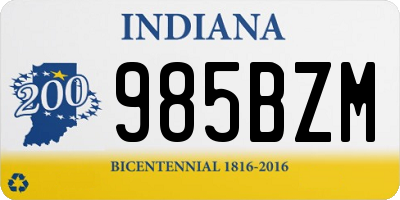 IN license plate 985BZM