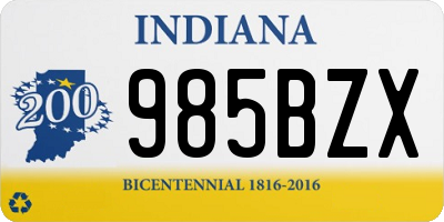 IN license plate 985BZX