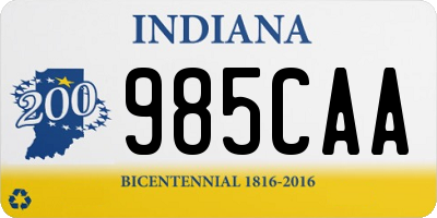 IN license plate 985CAA