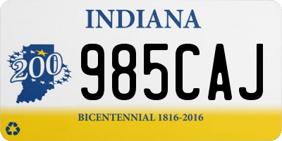 IN license plate 985CAJ