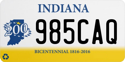 IN license plate 985CAQ