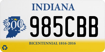 IN license plate 985CBB