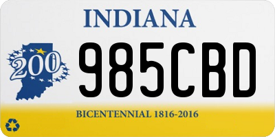 IN license plate 985CBD