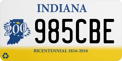 IN license plate 985CBE