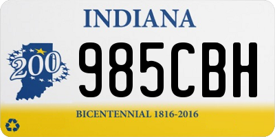 IN license plate 985CBH