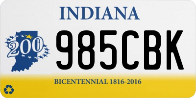 IN license plate 985CBK