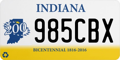 IN license plate 985CBX
