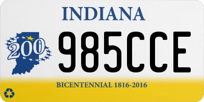IN license plate 985CCE
