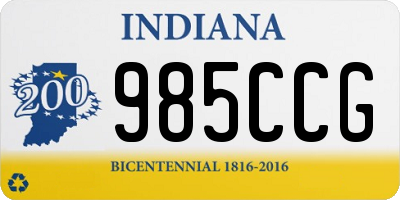 IN license plate 985CCG