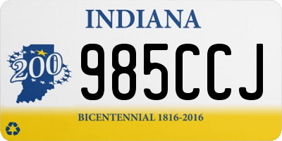 IN license plate 985CCJ