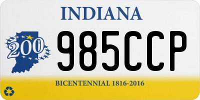 IN license plate 985CCP
