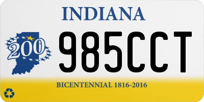 IN license plate 985CCT