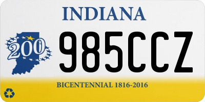 IN license plate 985CCZ