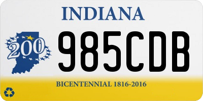 IN license plate 985CDB