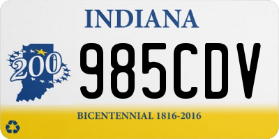 IN license plate 985CDV