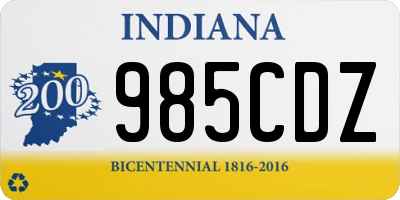 IN license plate 985CDZ