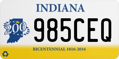 IN license plate 985CEQ